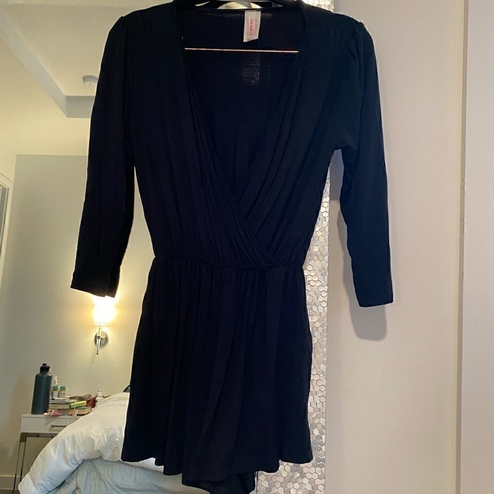 [got style usa] Black 3/4 sleeve short romper brand new polybag #5